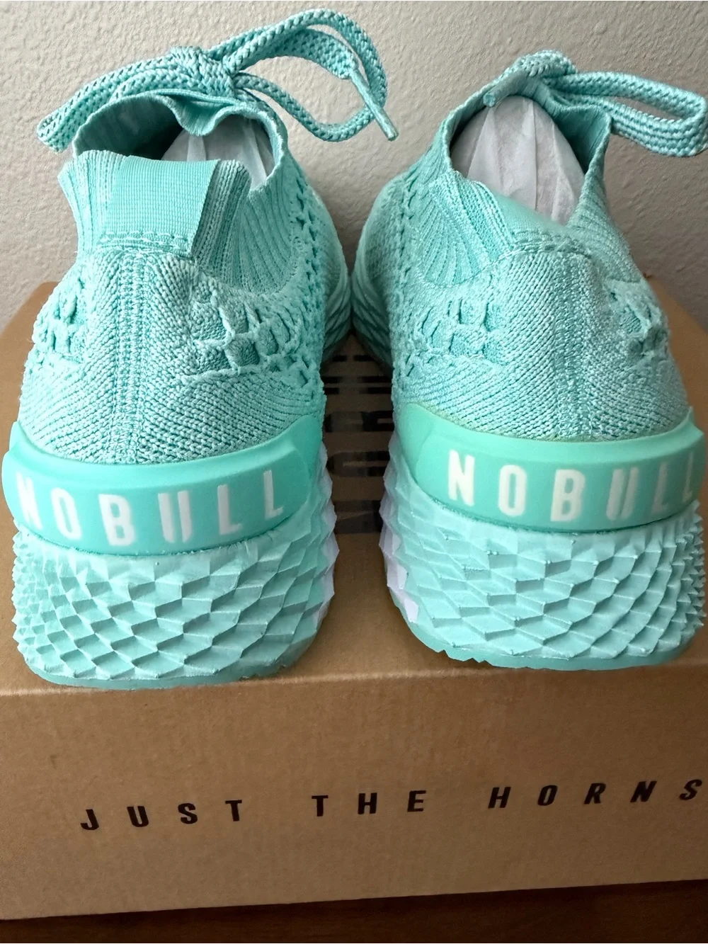 Nobull Diamond Knit Runner Men’s Size 9.5 Women’s Size 11 New! Aqua *See Descrip